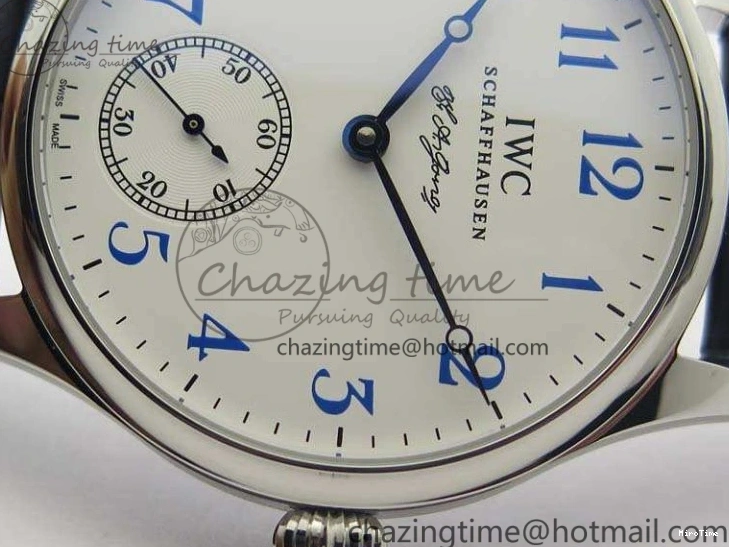 MIROTIME 0101 Portuguese Fa Jones IW544203 SS GSF 1:1 Best Edition White Dial On Leather Strap Trendsetting 7235